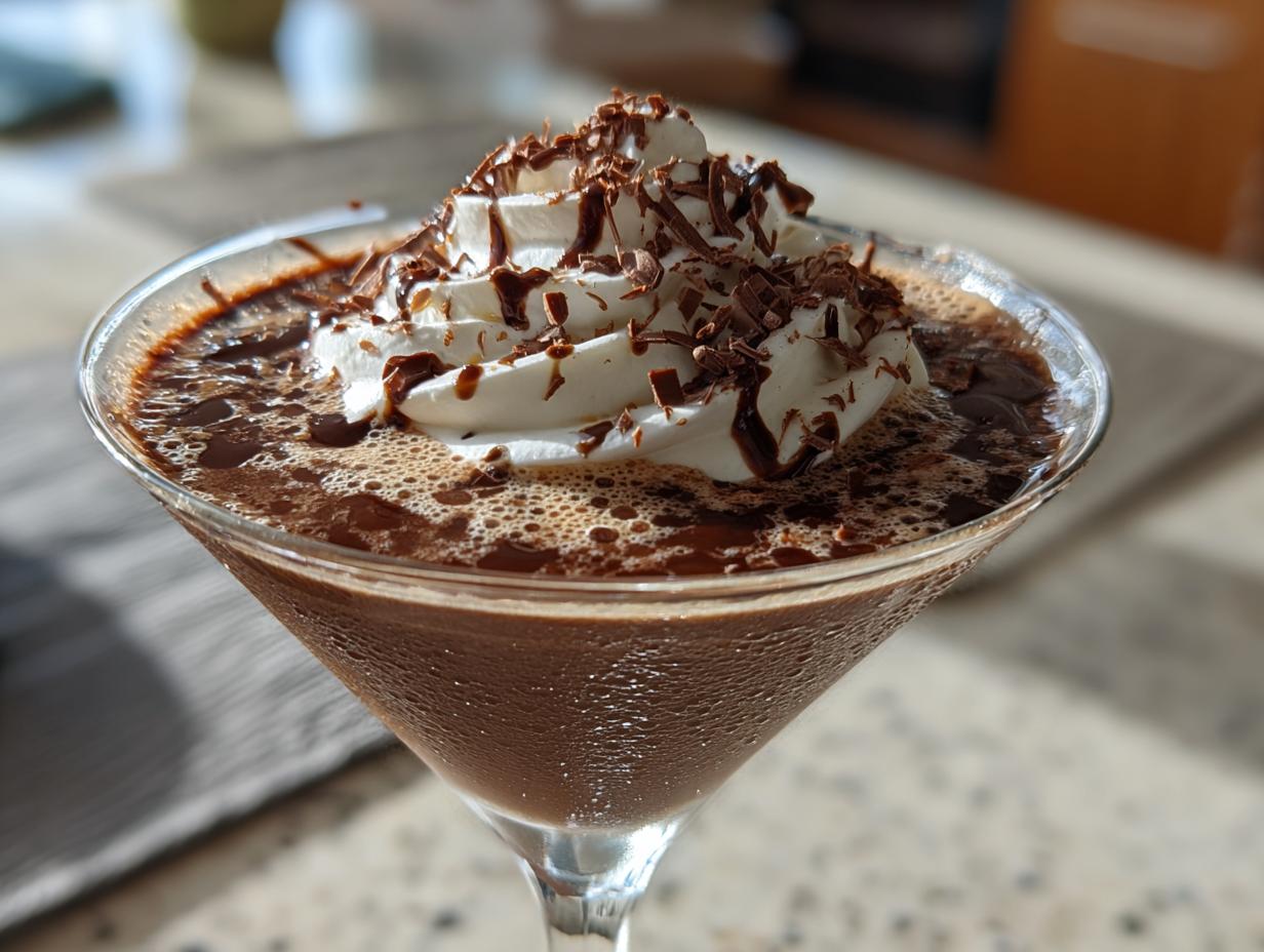 5-Minute Chocolate Martini Mocktail That Tastes Decadent