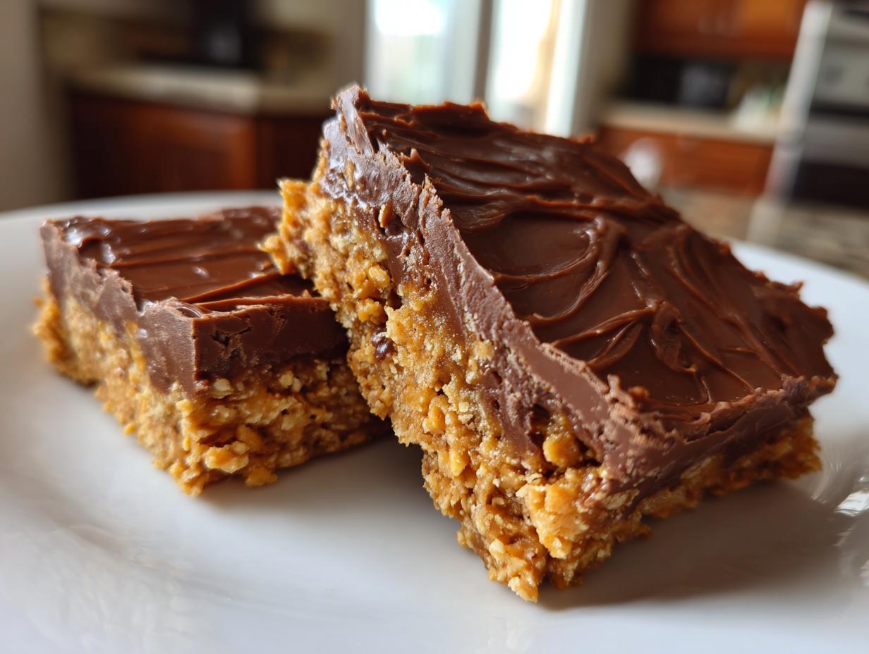 Irresistible Chocolate Peanut Butter Bars in 15 Minutes