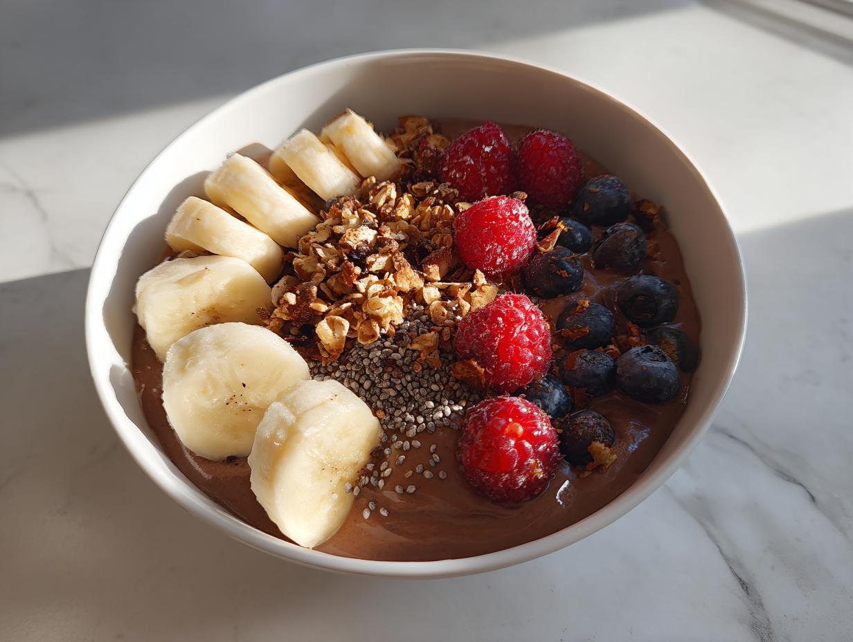 5-Minute Chocolate Smoothie Bowl (Secretly Healthy Bliss)