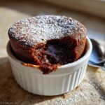 Chocolate Soufflé with Mint