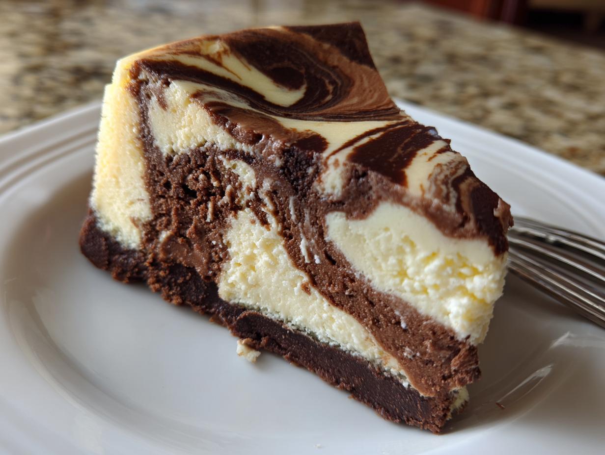 Irresistible Chocolate Swirl Cheesecake in 4 Easy Steps