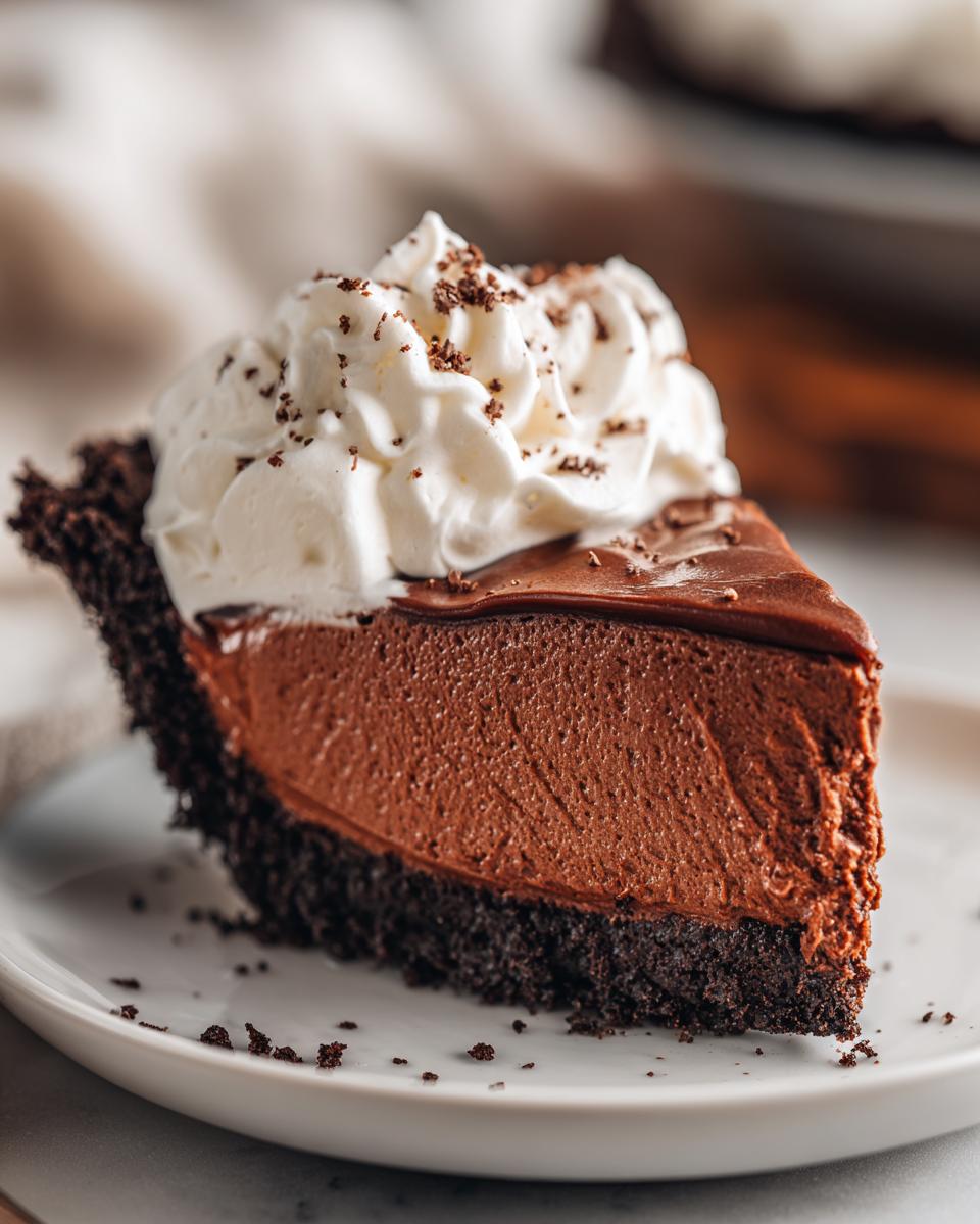 French Silk Pie with Chocolate-Coffee Crust - detail 1