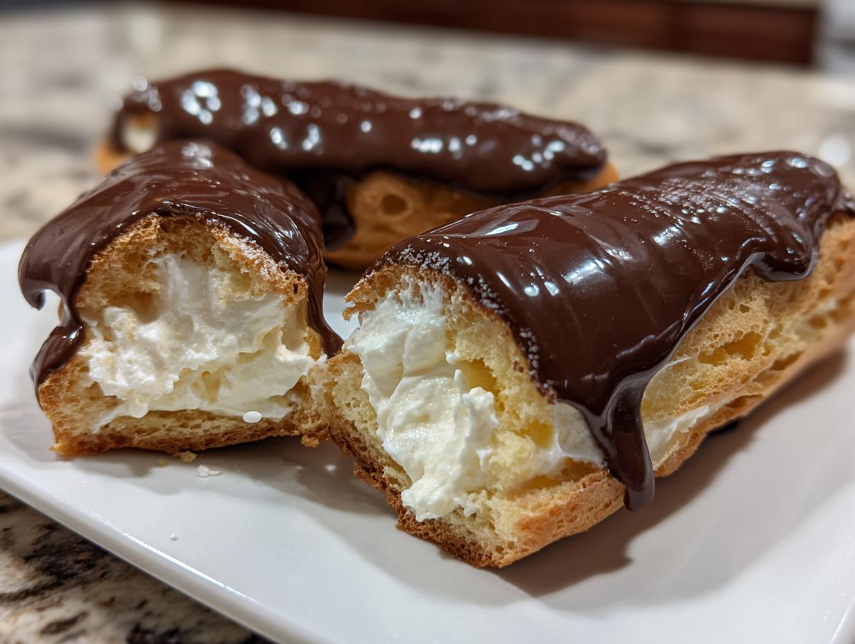 Irresistible Bakery Copycat Chocolate Eclairs in 4 Simple Steps