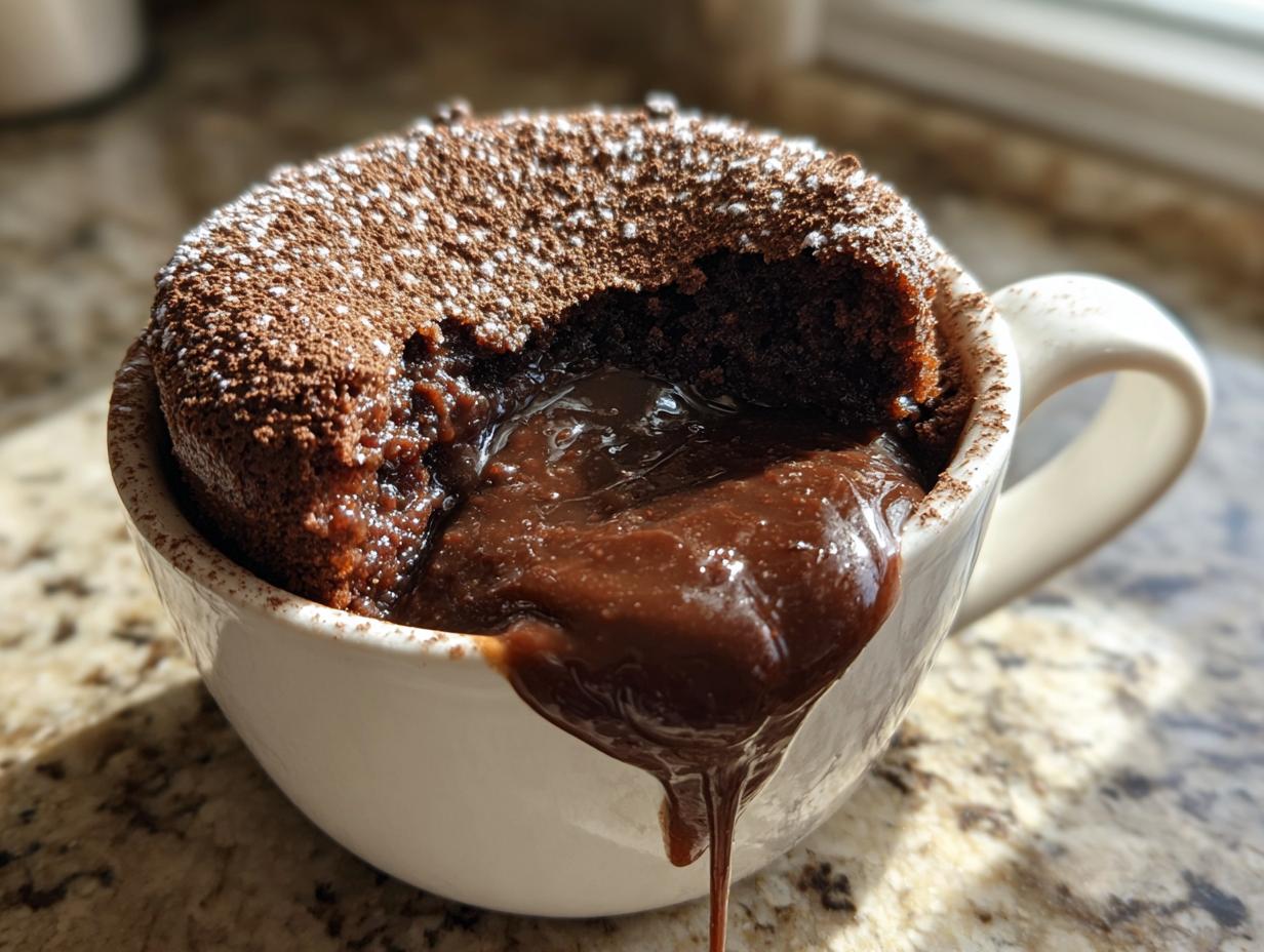 Bakery Copycat Chocolate Lava Mug Cakes in Just 6 Minutes