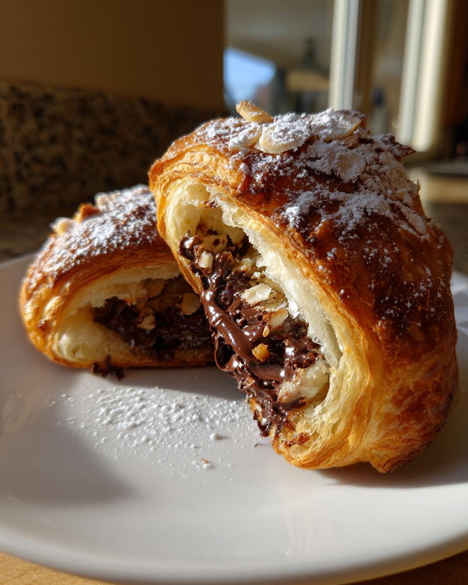 Bakery-Style Chocolate Almond Croissants - detail 1