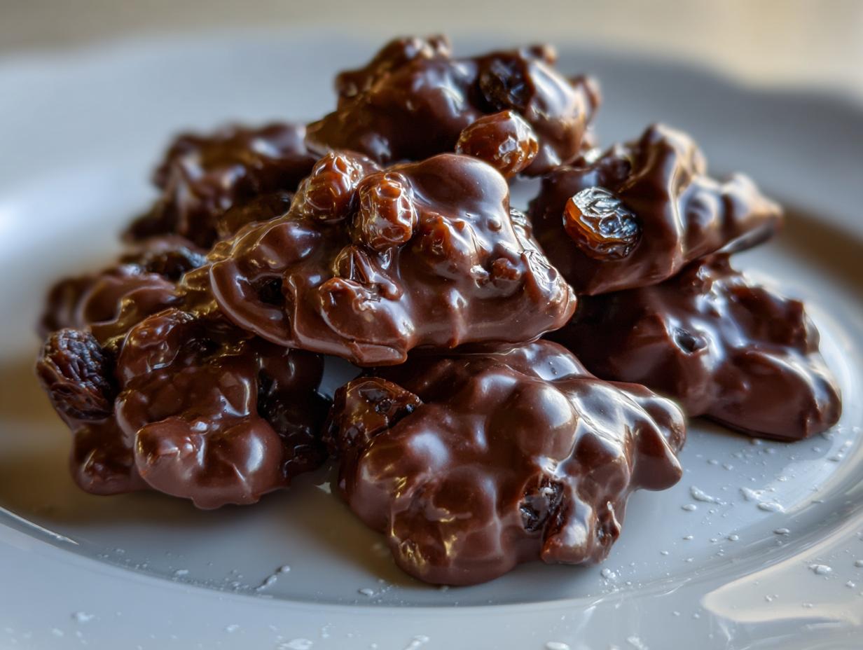 Irresistible 4-Ingredient Cozy Rum Raisin Chocolate Clusters