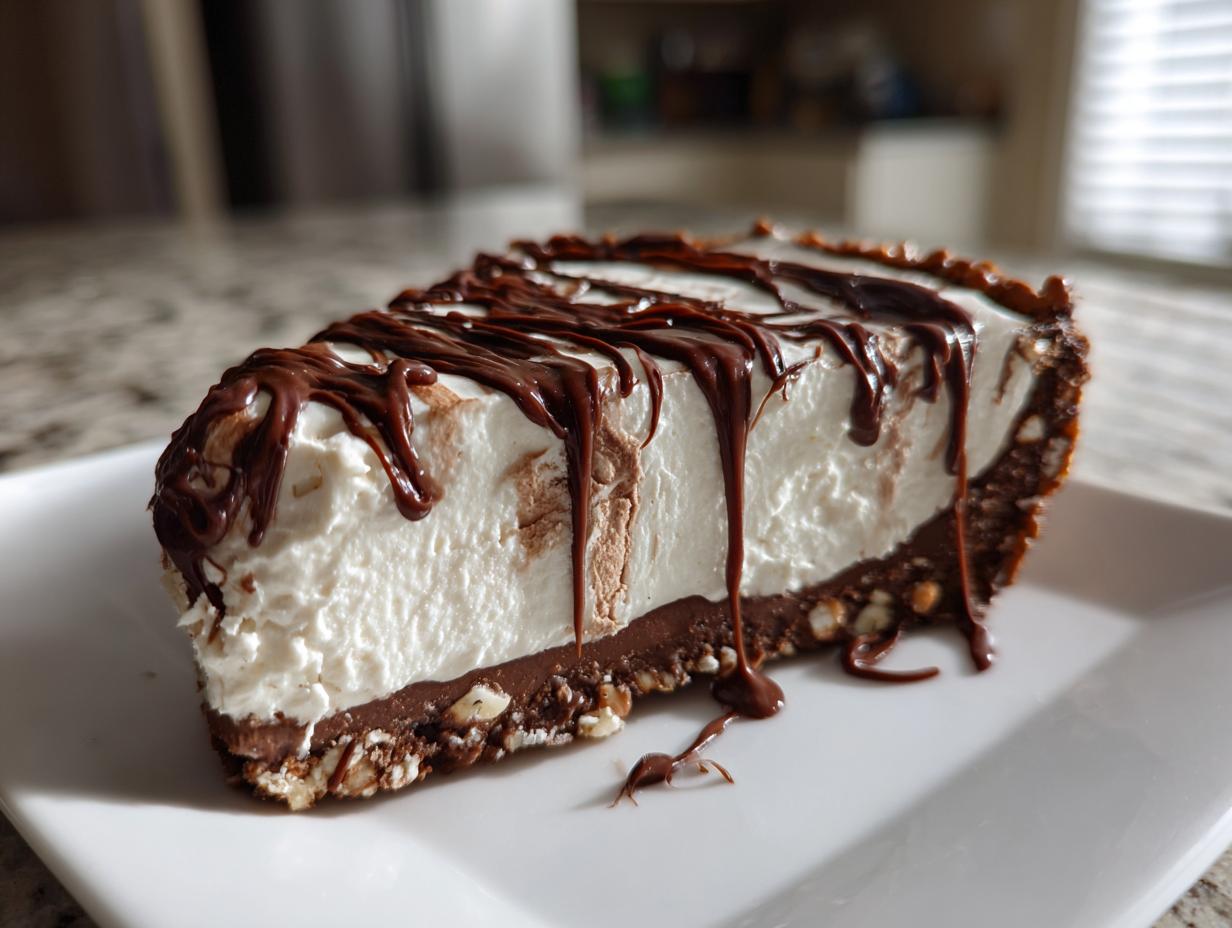20-Minute Easy No-Bake Chocolate Pretzel Pie is Irresistible