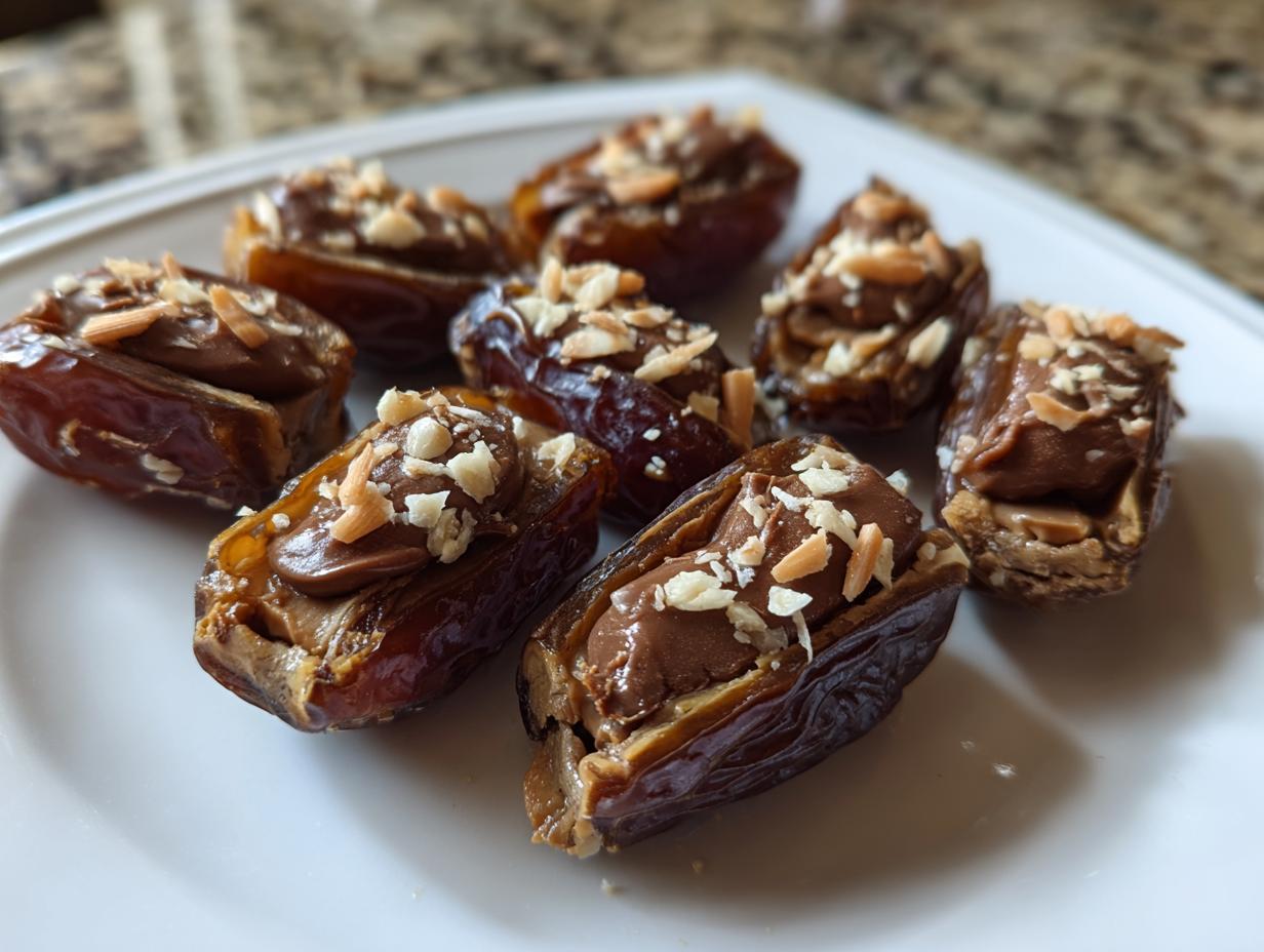 10-Minute Easy No-Bake Nutella Stuffed Dates You’ll Obsess Over