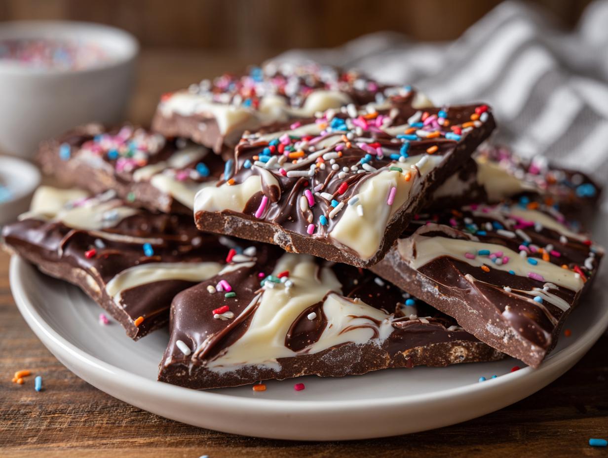 Easy Valentine’s Chocolate Heart Bark 
