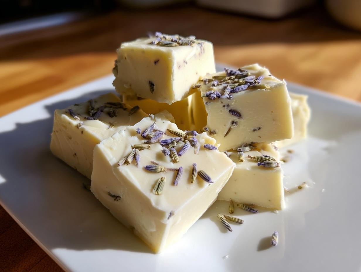 10-Minute Perfect Giftable Lavender White Chocolate Fudge Secret