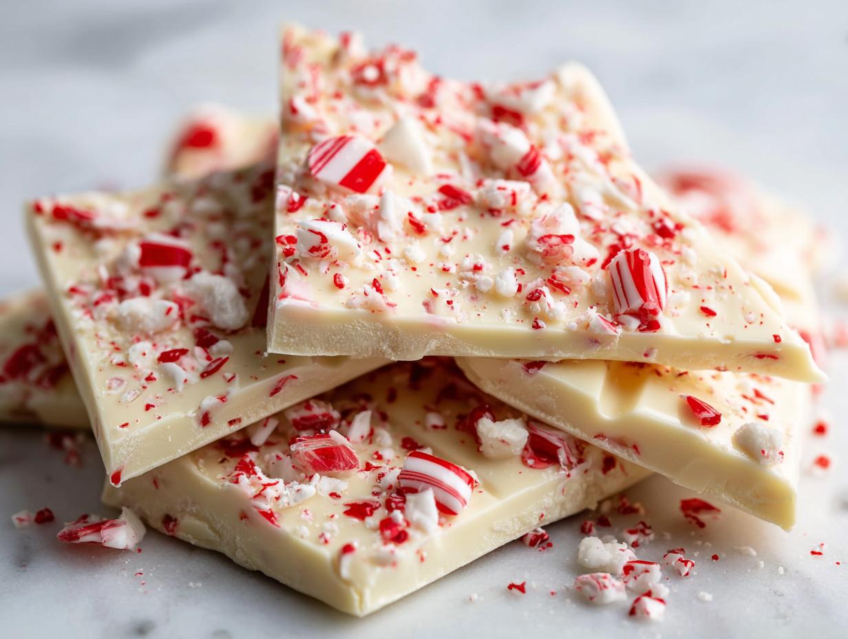 15-Minute Giftable White Chocolate Peppermint Bark Magic