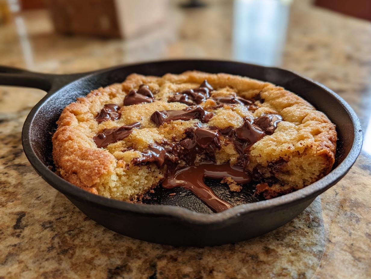 1 Irresistible Indulgent Deep Dish Chocolate Chip Skillet Recipe