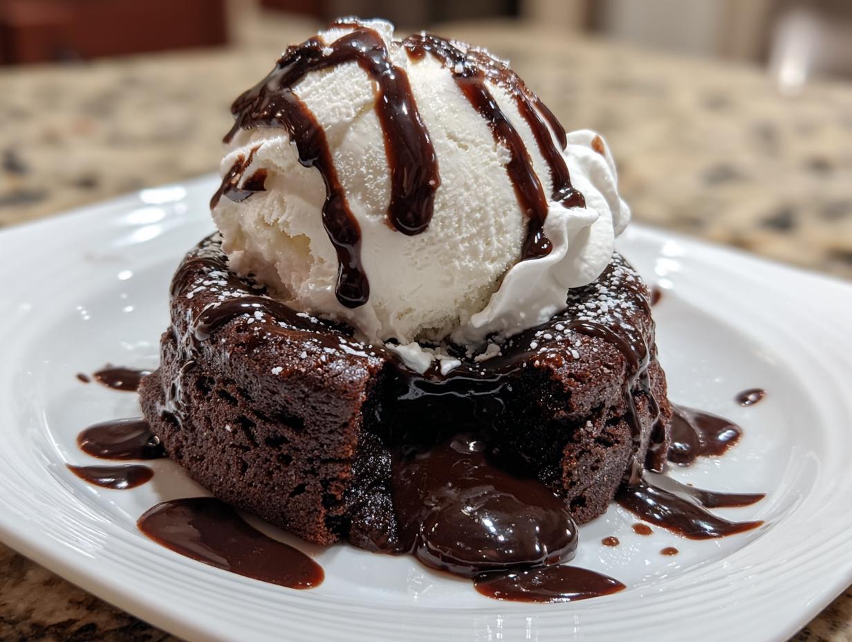 30-Minute Indulgent Molten Lava Cake Sundae – Pure Bliss