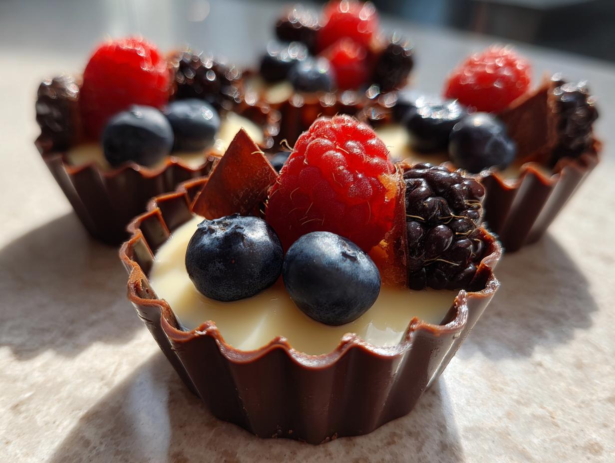 5-Ingredient Luxe No-Bake Panna Cotta Chocolate Cups – Heavenly Dessert