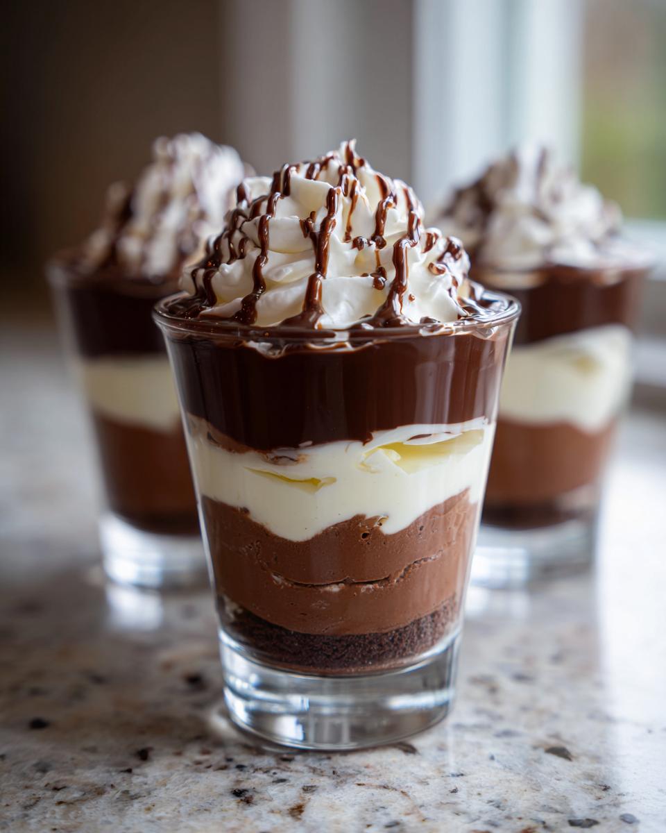 Luxe No-Bake Tuxedo Cheesecake Cups - detail 1