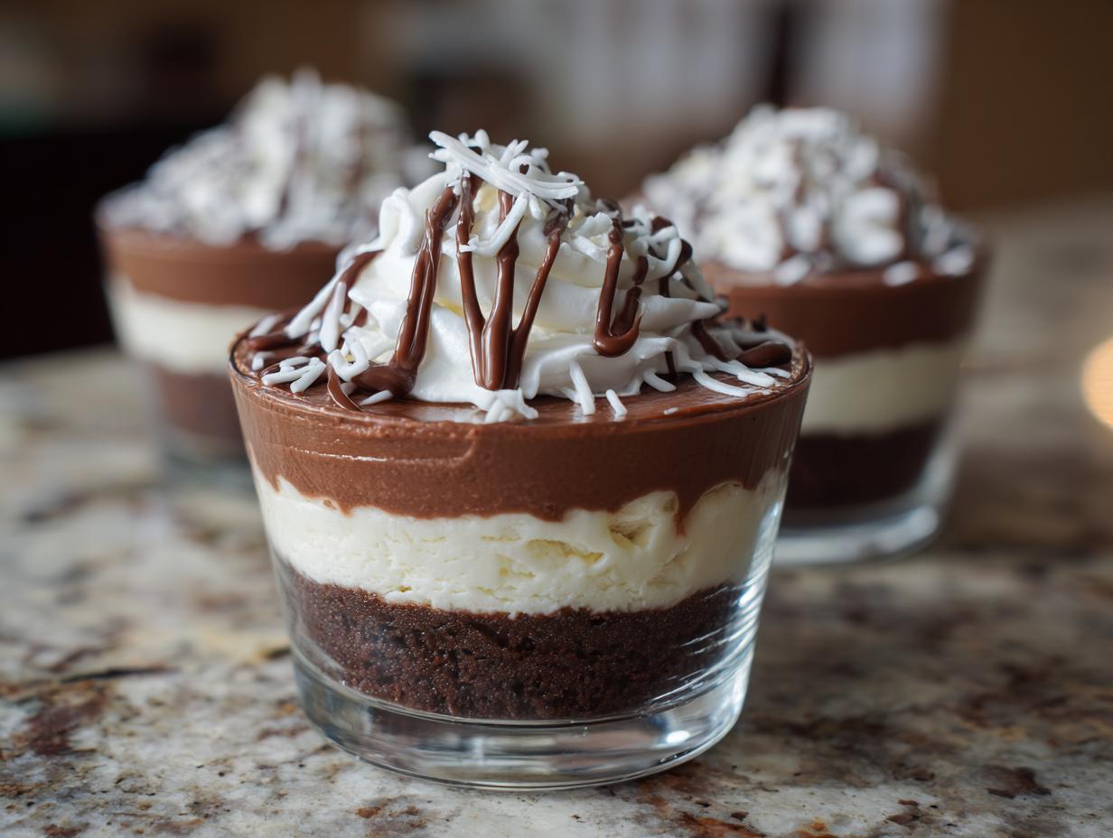 Luxe No-Bake Tuxedo Cheesecake Cups in Just 20 Minutes
