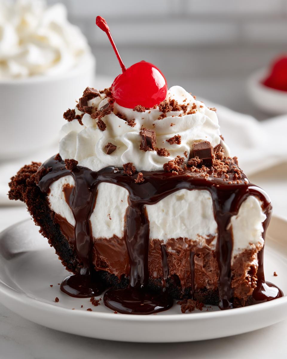 Nostalgic Chocolate Fudge Sundae Pie - detail 1