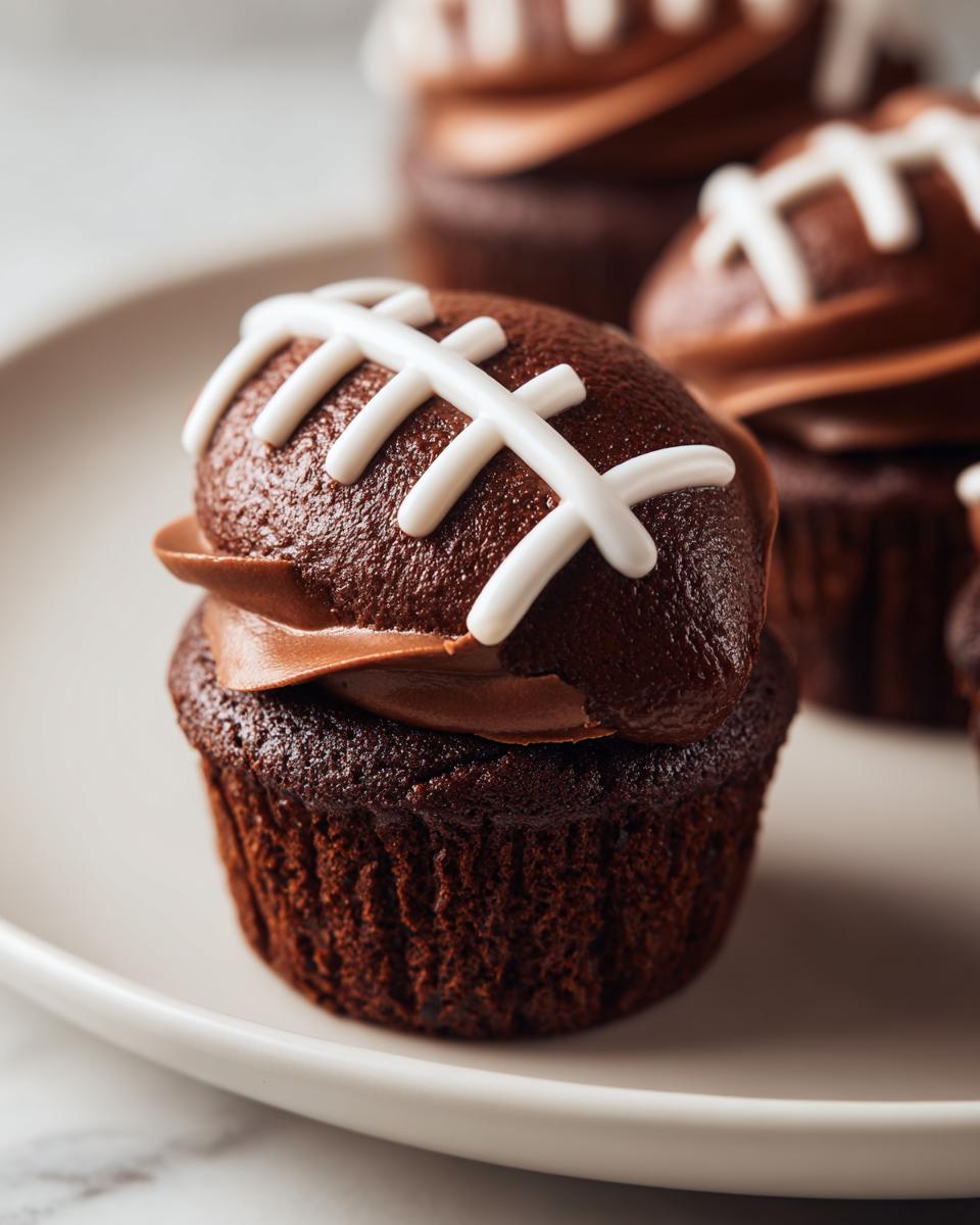 Party-Ready Chocolate Football Cupcakes - detail 1