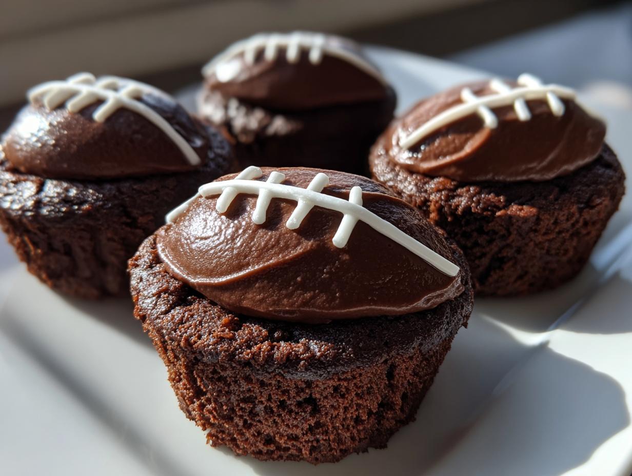 Amazing Chocolate Football Cupcakes for 12 Party Guests