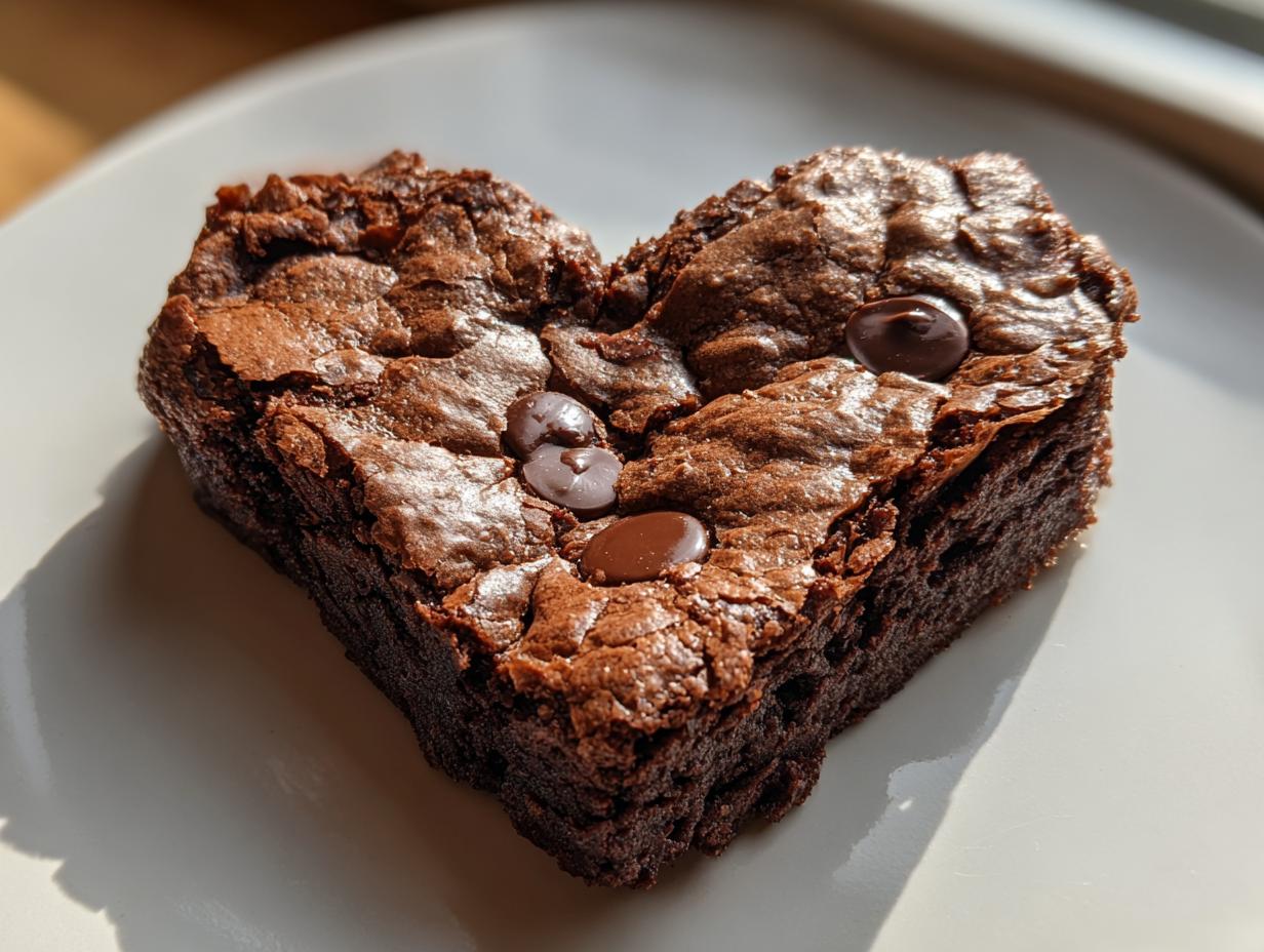 35-Minute Romantic Heart Shaped Chocolate Brownies That Steal Hearts