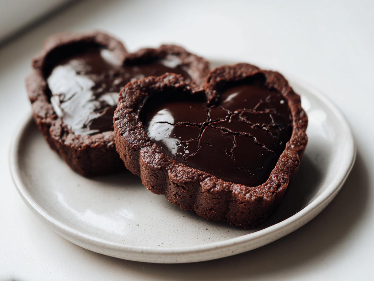 Irresistible Romantic Heart Shaped Ganache Tarts in 3 Steps