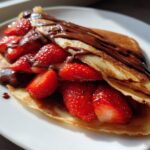 Romantic Strawberry Chocolate Crepes