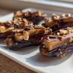 Shareable Snickers Chocolate Stuffed Dates