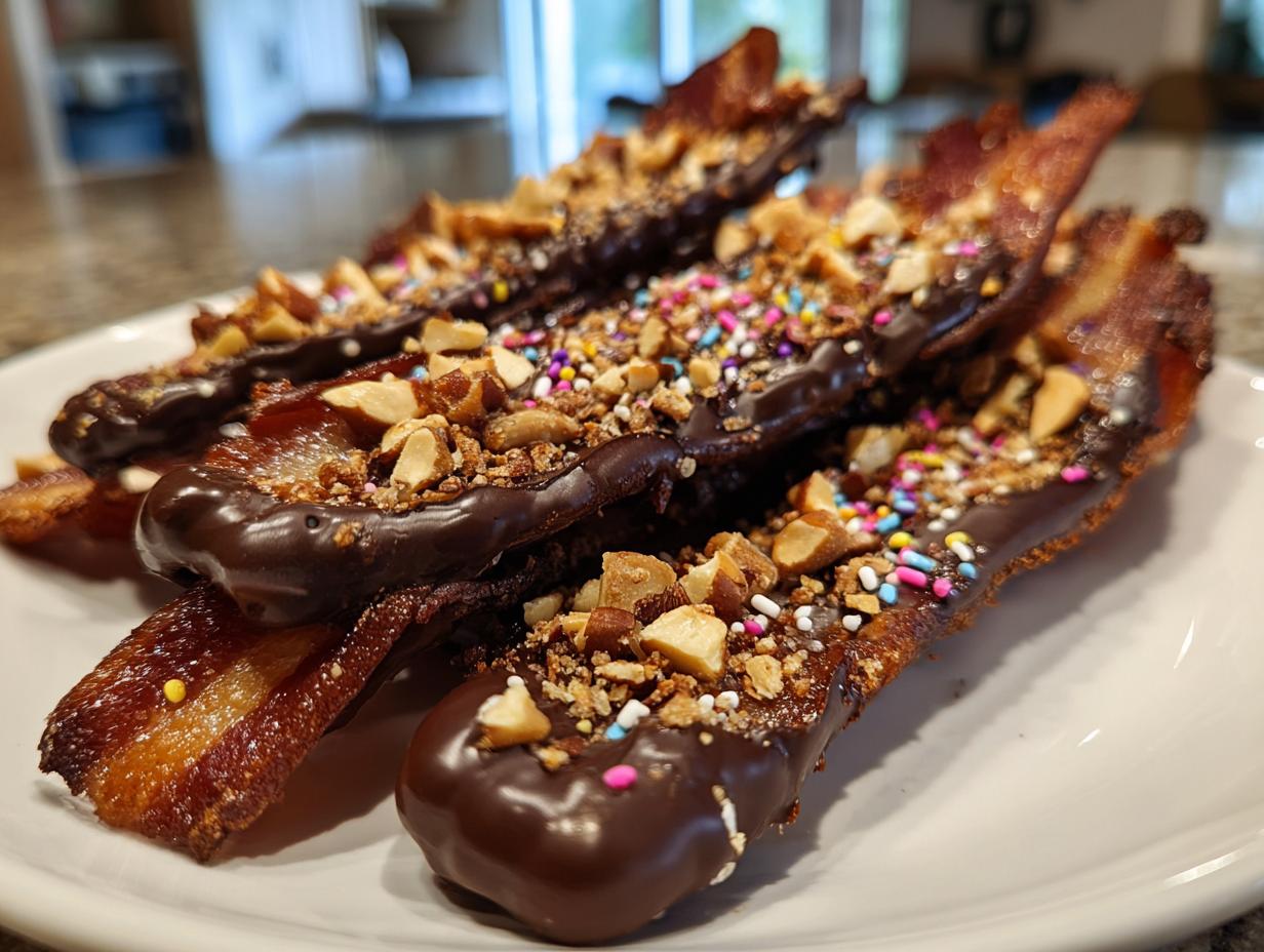 Irresistible Super Bowl Chocolate Covered Bacon in 30 Minutes
