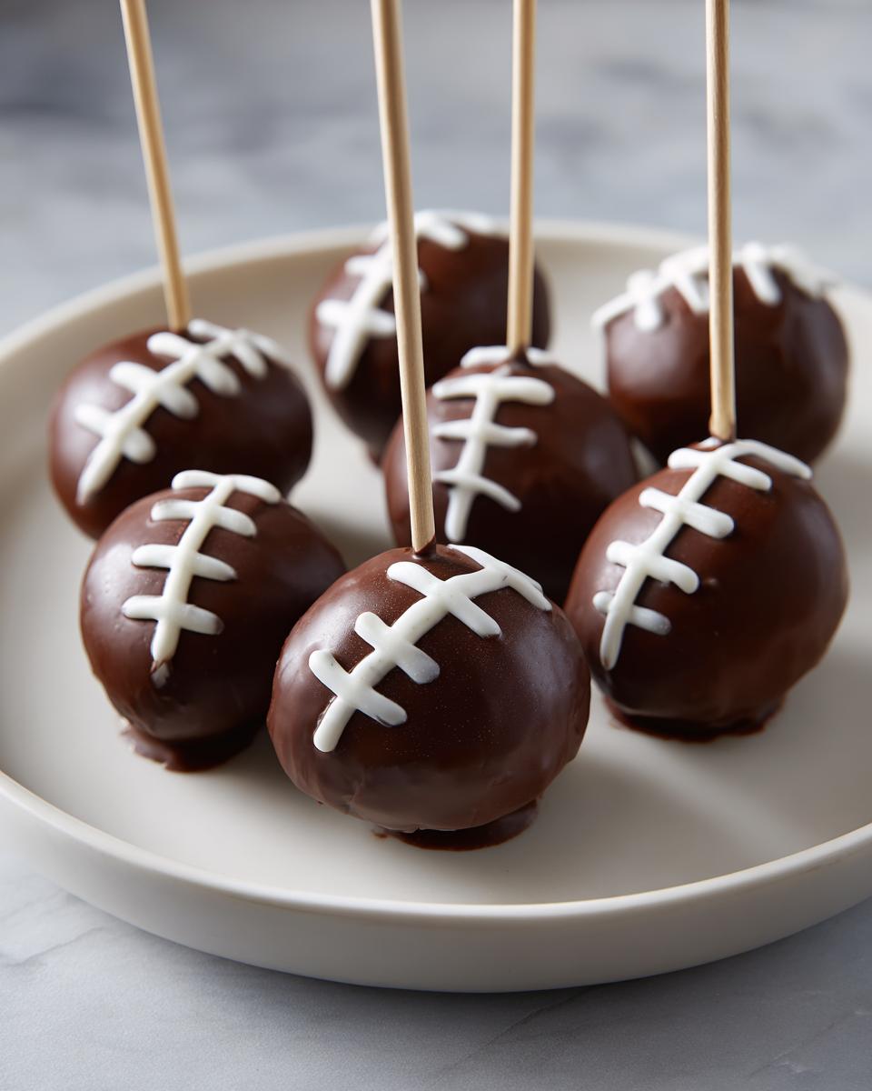 Super Bowl Football Brownie Pops - detail 1