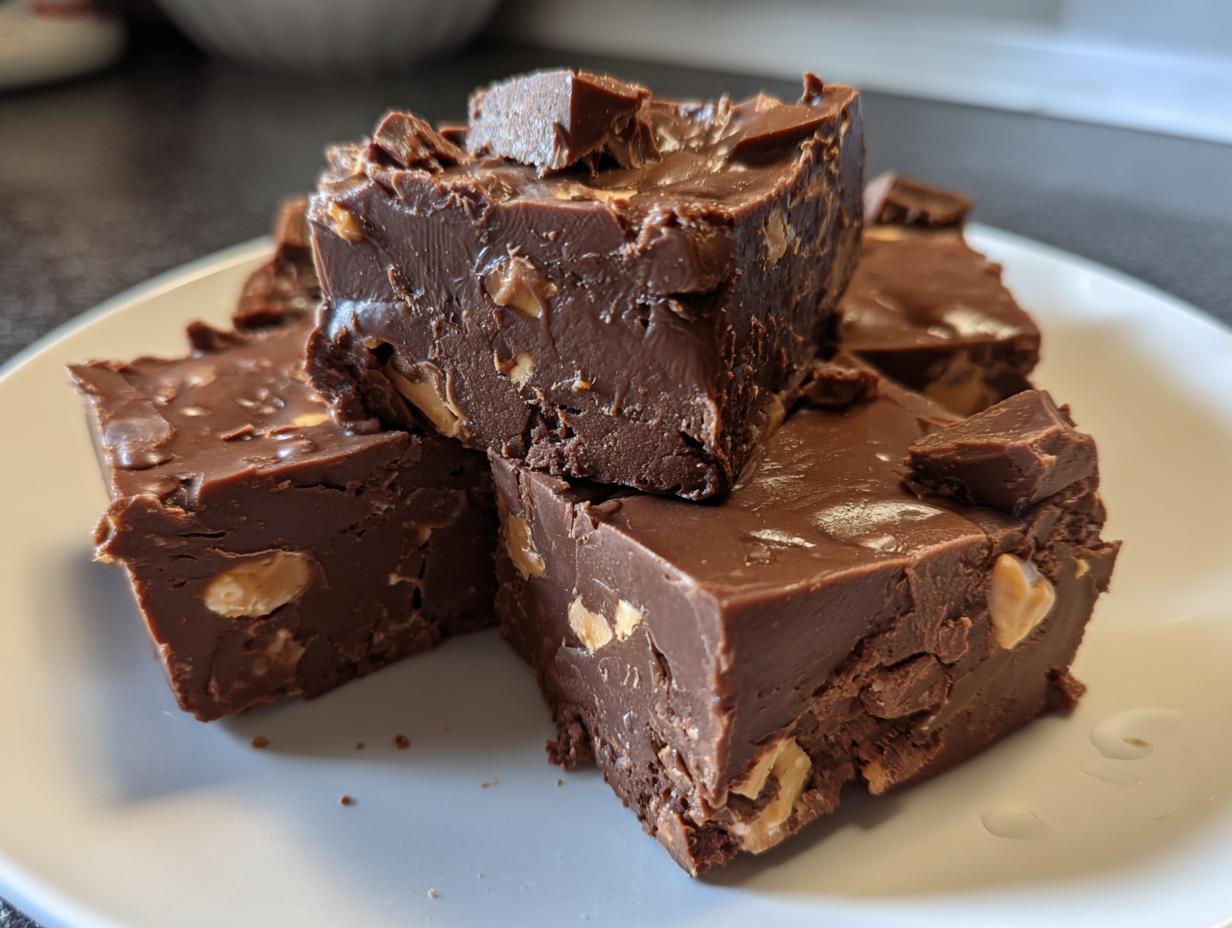 5-Ingredient Super Bowl No-Bake Reese’s Fudge – Irresistible!