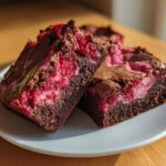 Valentine's Raspberry Swirl Brownies