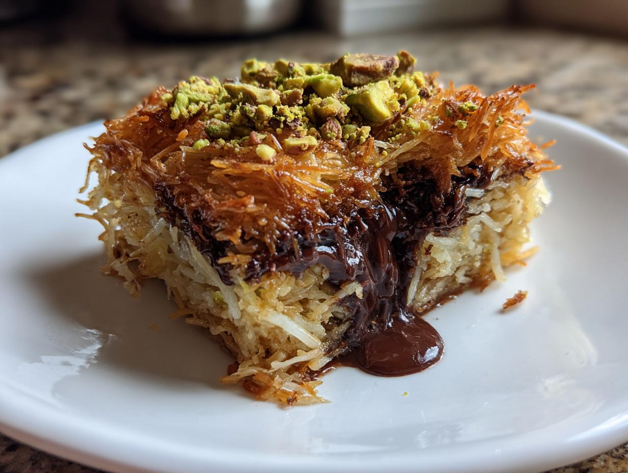 Irresistible Viral Pistachio Chocolate Kunafa Crunch in 40 Minutes
