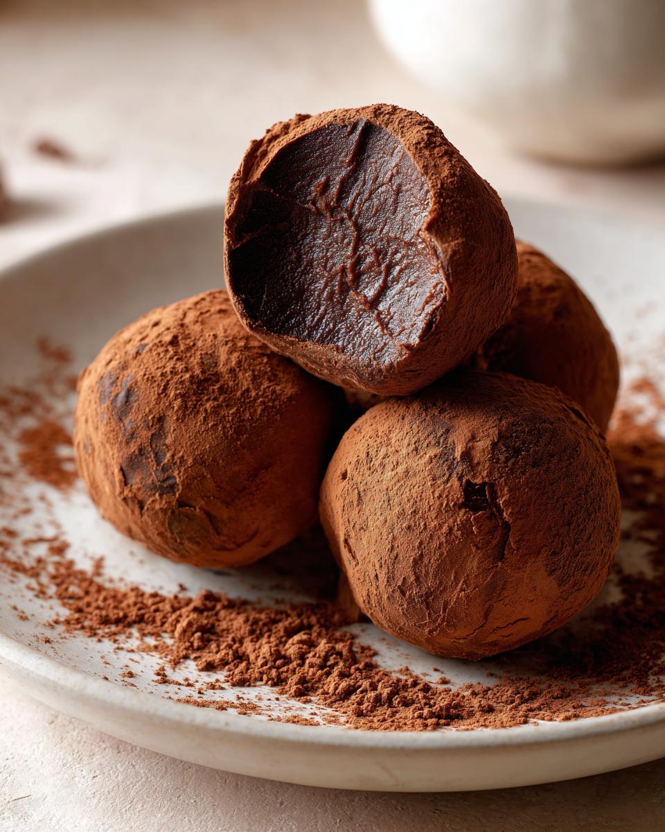 Winter Dark Chocolate Chestnut Truffles - detail 1