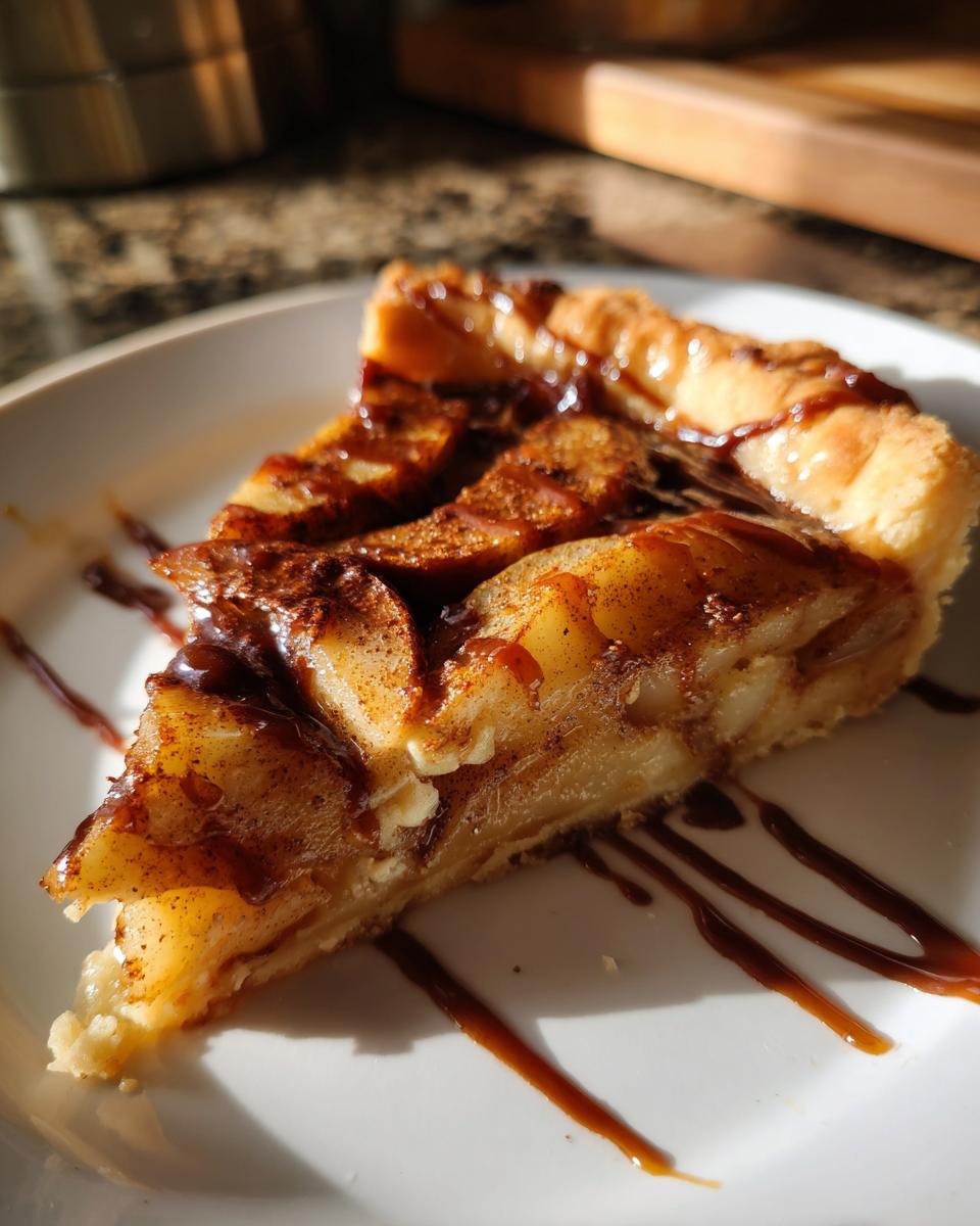 Winter Spiced Chocolate Pear Tart - detail 1